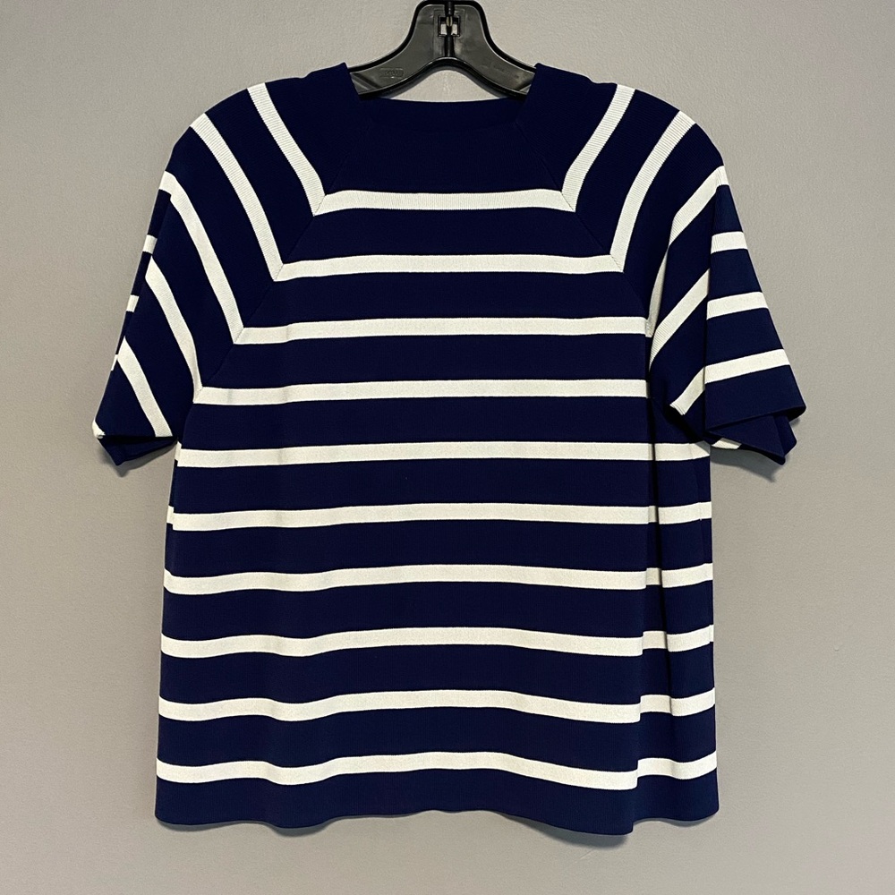 Ralph Lauren Navy and White Striped Top
